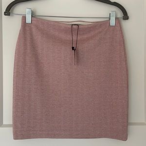 Express skirt- dark pink and cream herringbone pattern size XS
